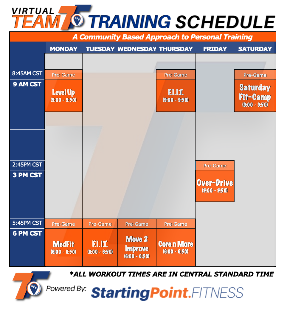 Online Group Training Schedule